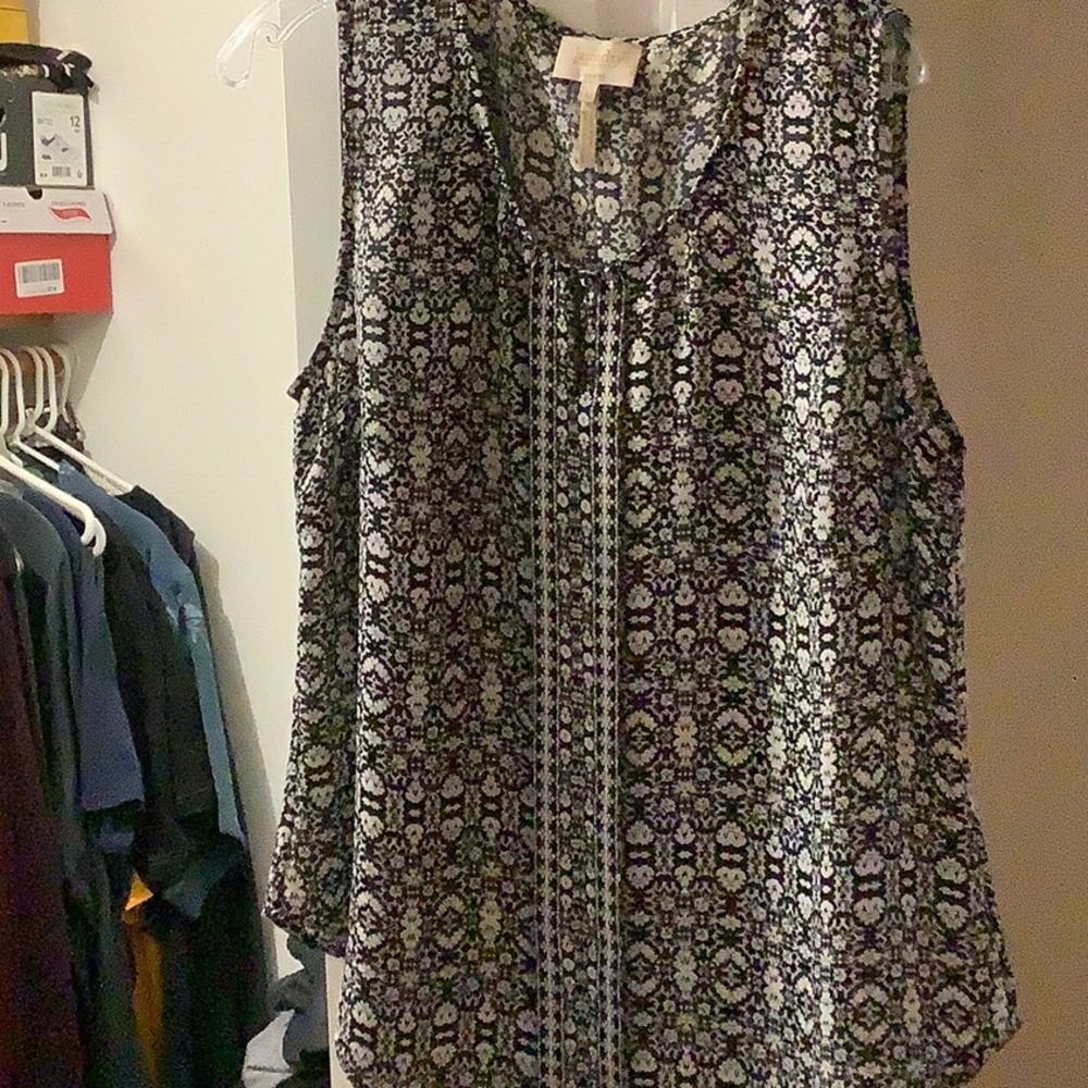 Laundry By Shelli Segal Black and White Patterned Top